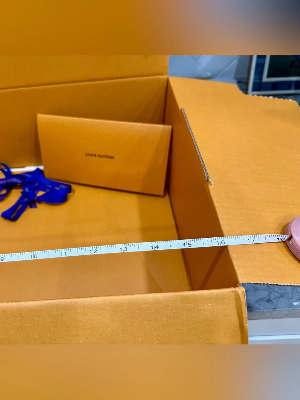 Extra Large Louis Vuitton Shipping Gift Box with Envelope & Ribbon